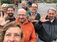 #helfie voor de marathon tijdens Antwerp Ten Miles